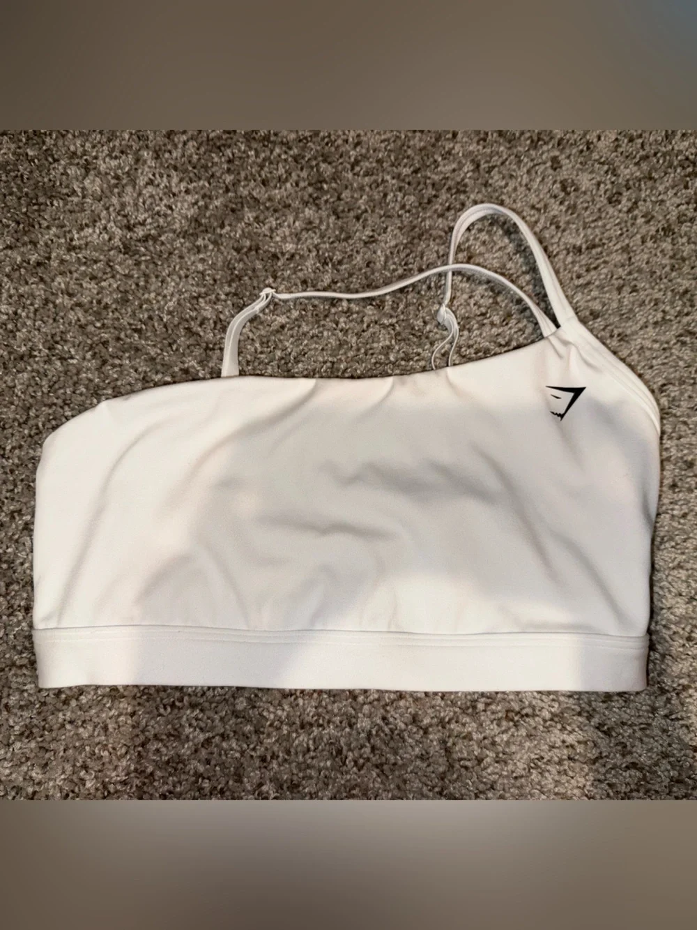 Gymshark One-Strap Sports Bra White